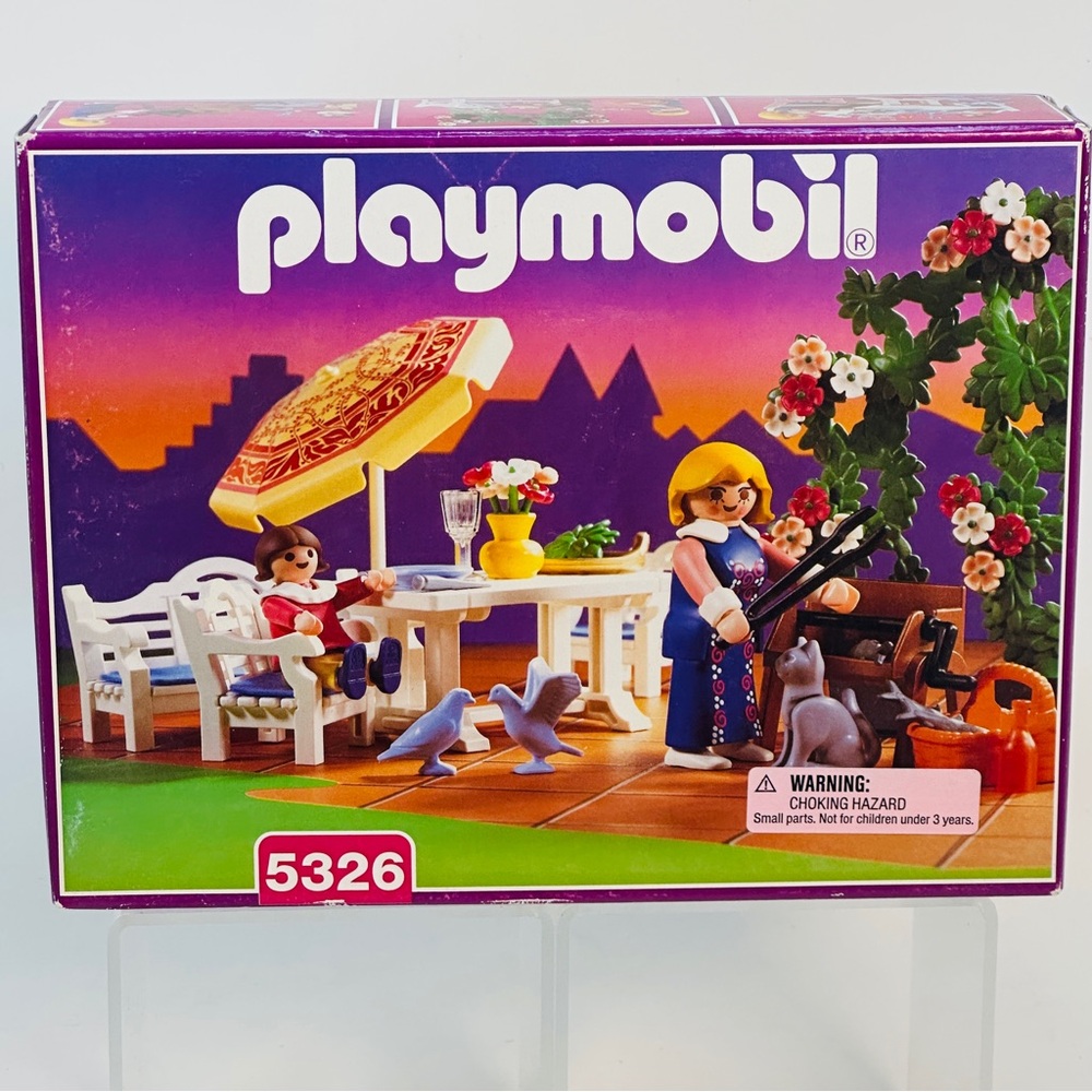 RARE Vintage 1997 PLAYMOBIL 5326 Victorian Mansion Patio Set NIB Dollhouse